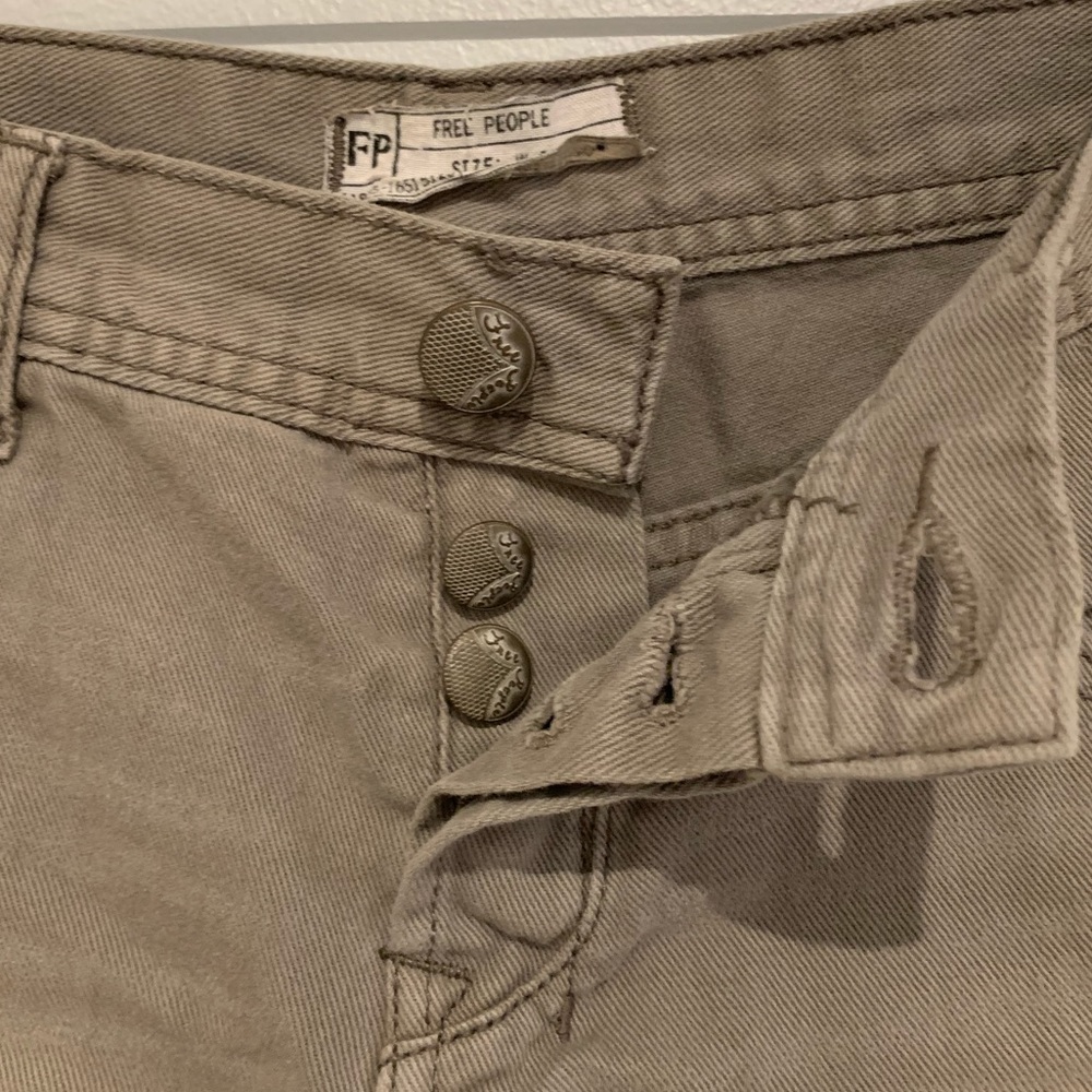 Free people sage colored jean shorts - Picture 3 of 4